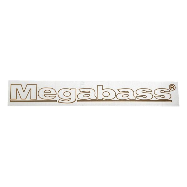 ステッカー フレームロゴ Megabass ゴールド40cm | Megabass