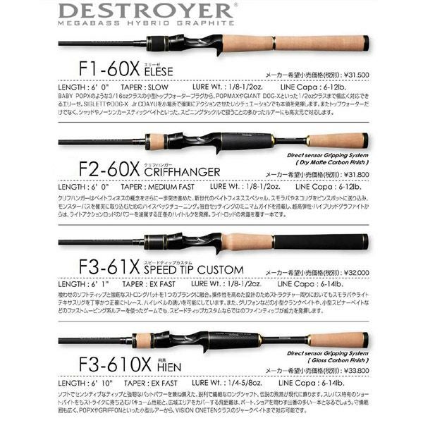 リストック】DESTROYER F3-61X | Megabass - メガバス オンラインショップ