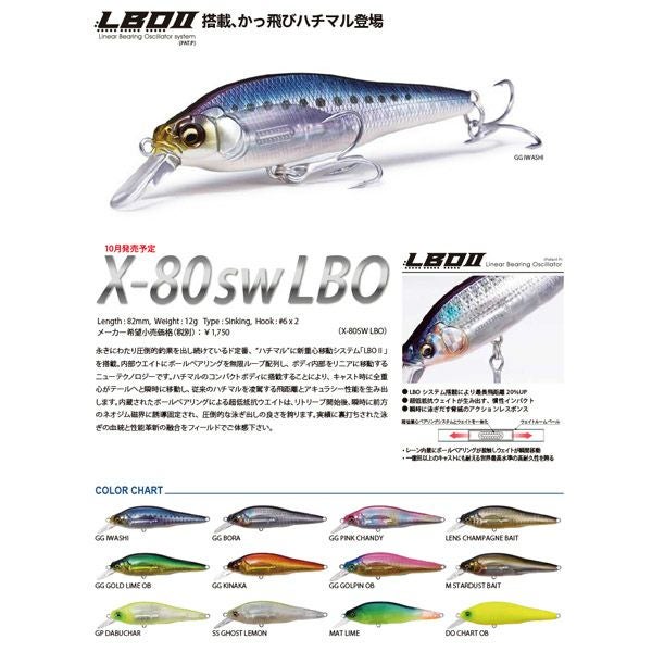 X-80SW LBO GG イワシ | Megabass - メガバス オンラインショップ