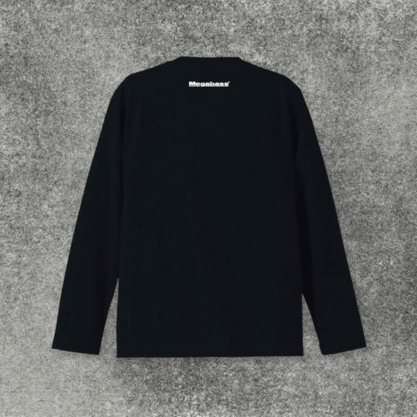 MEGABASS LOGO LONG T-SHIRTS ブラック ホワイトロゴ | Megabass