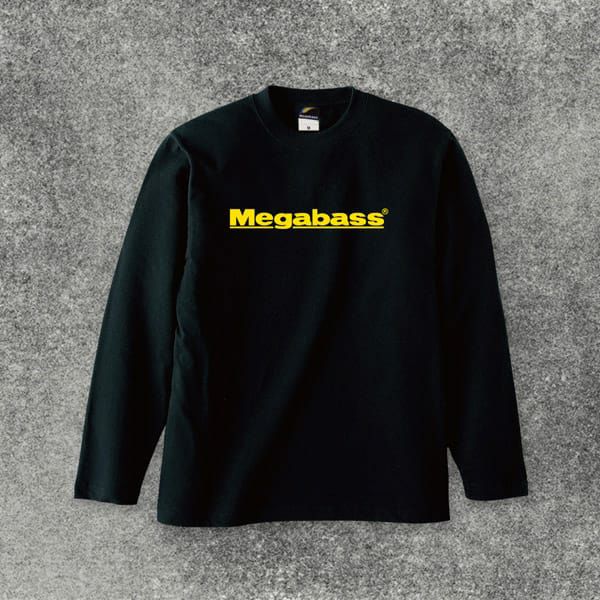 MEGABASS LOGO LONG T-SHIRTS ブラック イエローロゴ | Megabass