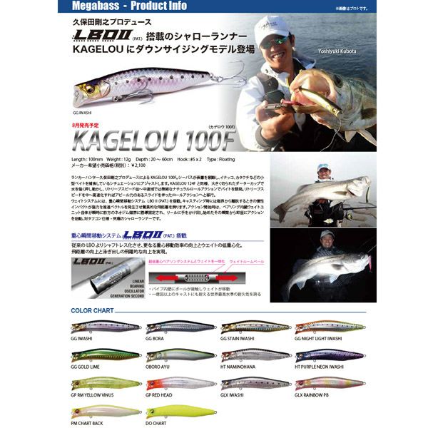 KAGELOU 100F HT パープルネオンイワシ | Megabass - メガバス