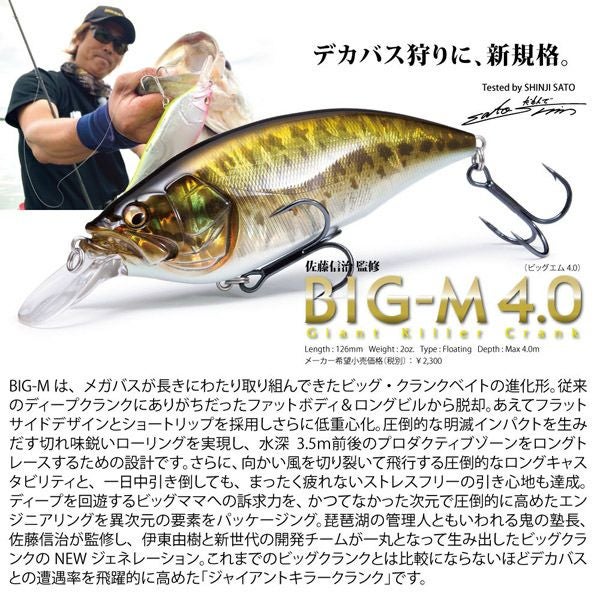 BIG-M 4.0 イースタンチャート | Megabass - メガバス オンラインショップ