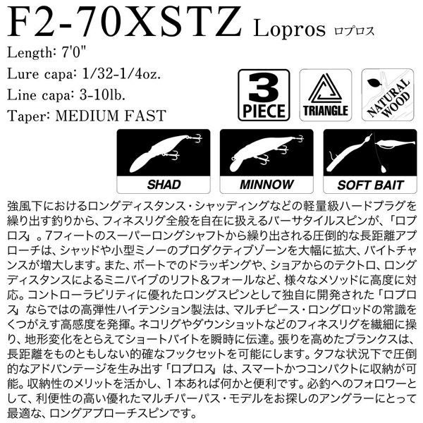 TRIZA SPINNING F2-70XSTZ | Megabass - メガバス オンラインショップ