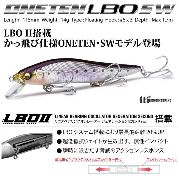 ONETEN LBO SW GG アカキン | Megabass - メガバス オンラインショップ