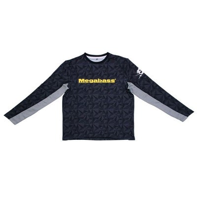 MEGABASS LOGO LONG T-SHIRTS ブラック イエローロゴ | Megabass 
