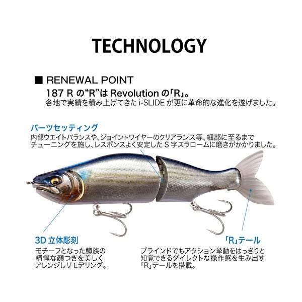 i-SLIDE 187 R SW Floating PM センシングレッドヘッド | Megabass