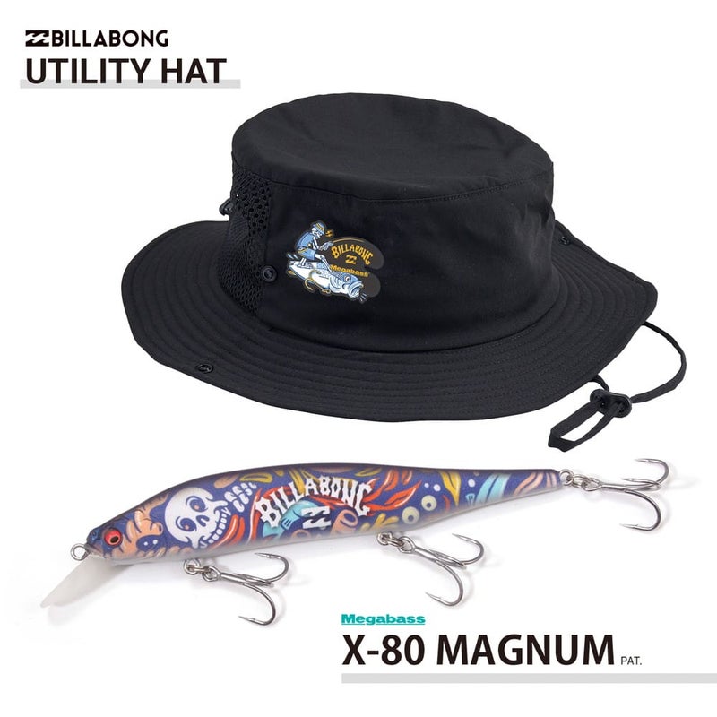 【5月下旬発送】BILLABONG x MEGABASS UTILITY HAT X-80MAGNUM 2026