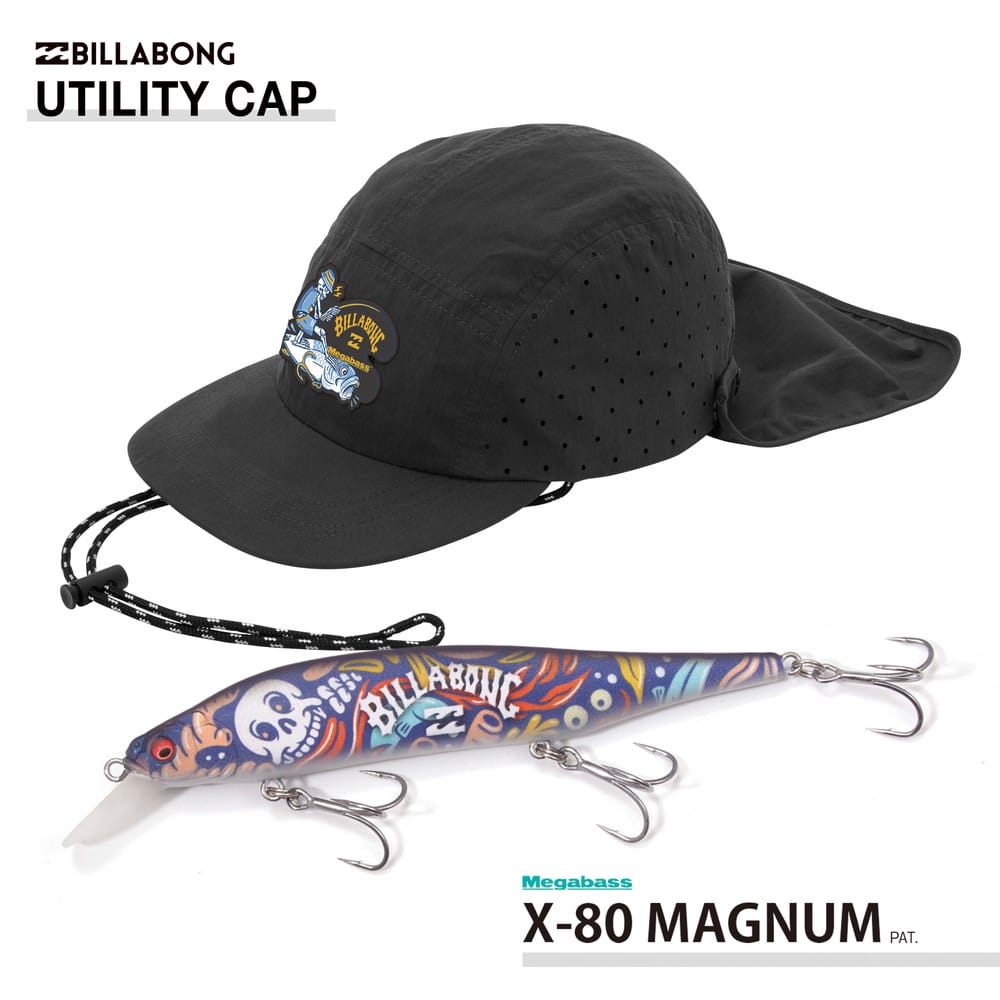 5月下旬発送】BILLABONG x MEGABASS UTILITY CAP X-80MAGNUM 2026