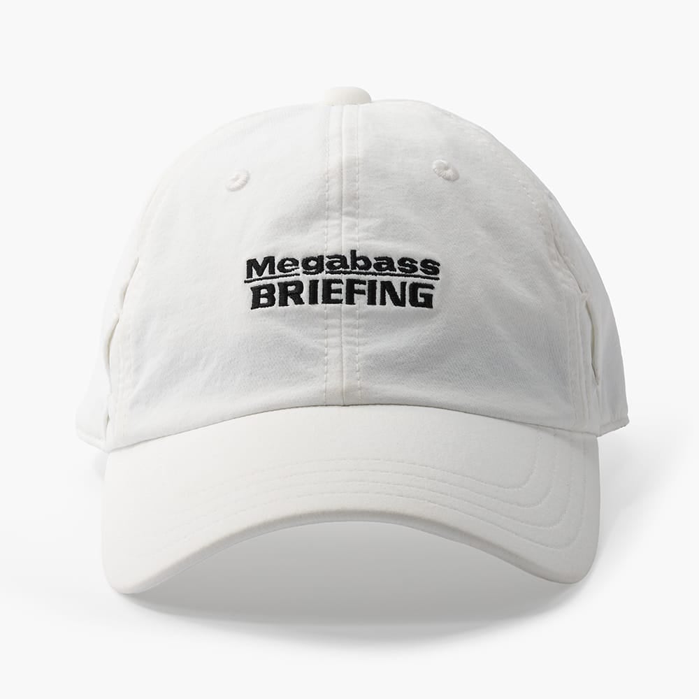 2016 MEGABASS PREMIUMPACKAGE カラーホワイト MEGABASS X BRIEFING GLASSHOLD CAP WHITE | Megabass - メガバス