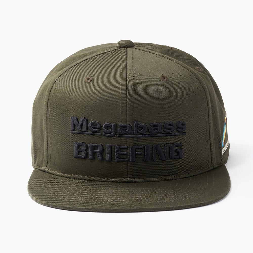 MEGABASS X BRIEFING FLAT VISOR CAP OLIVE | Megabass - メガバス